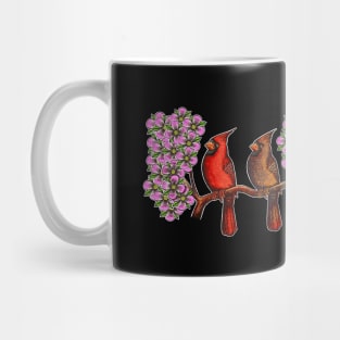 Red Cardinal bird dogwood flower North Carolina Virginia Mug